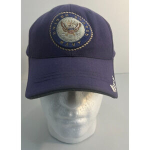 US Navy Embroidered Blue Baseball Cap Hat Rapid Dominance Military Dad Mom Gift